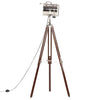 gulvlampe med trefod 180 cm massivt mangotræ
