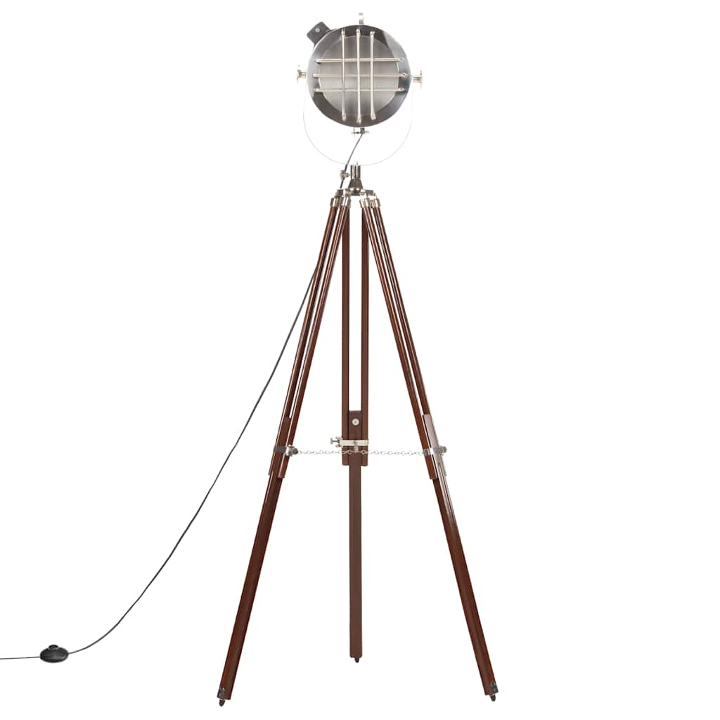 gulvlampe med trefod 180 cm massivt mangotræ