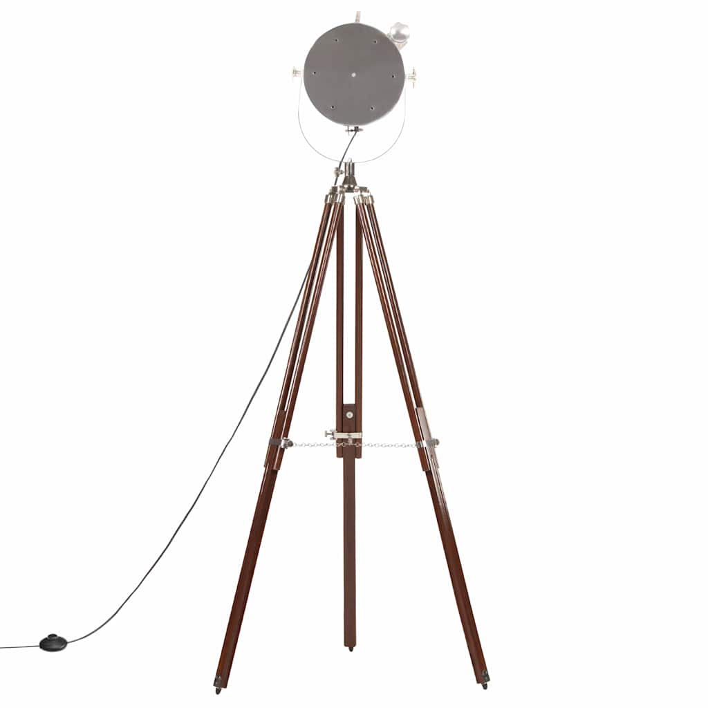 gulvlampe med trefod 180 cm massivt mangotræ