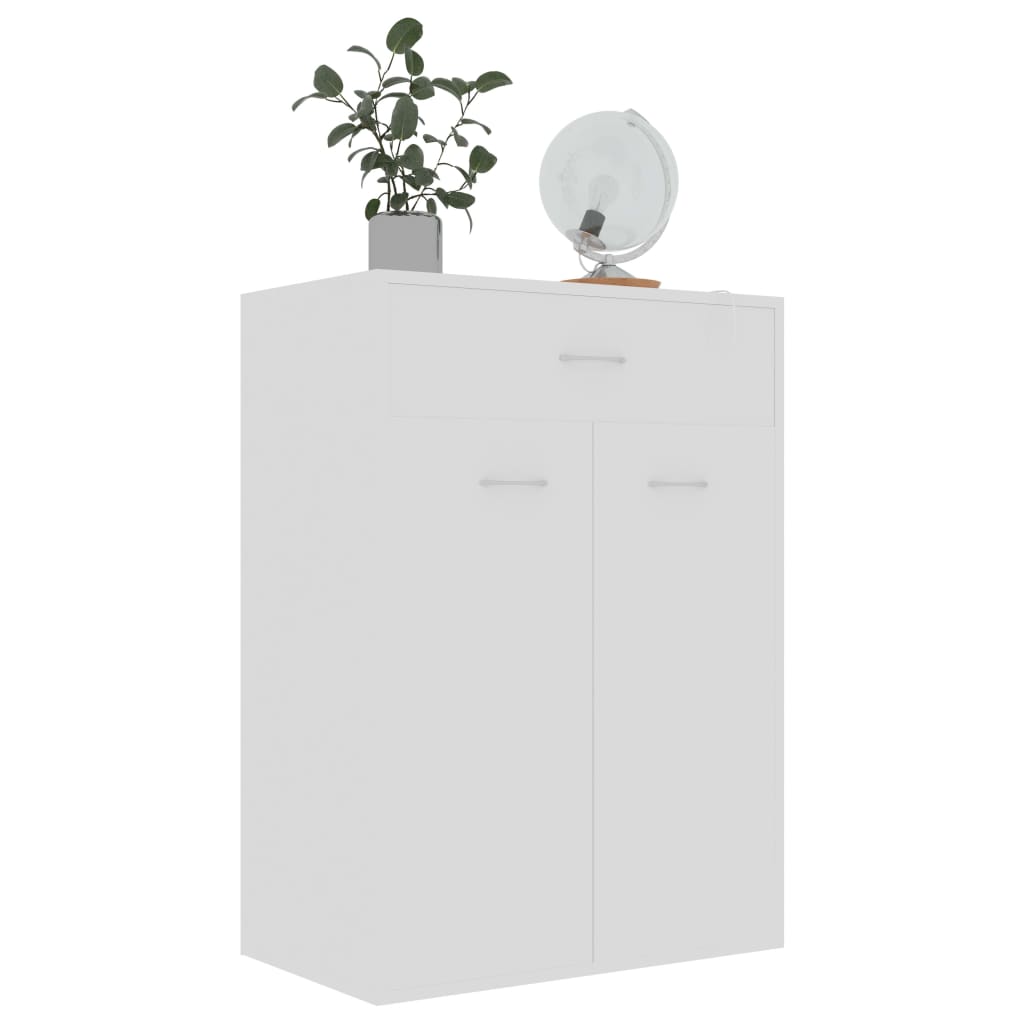 skoskab 60x35,5x84 cm konstrueret træ hvid