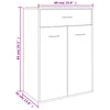 skoskab 60x35x84 cm konstrueret træ sonoma-eg