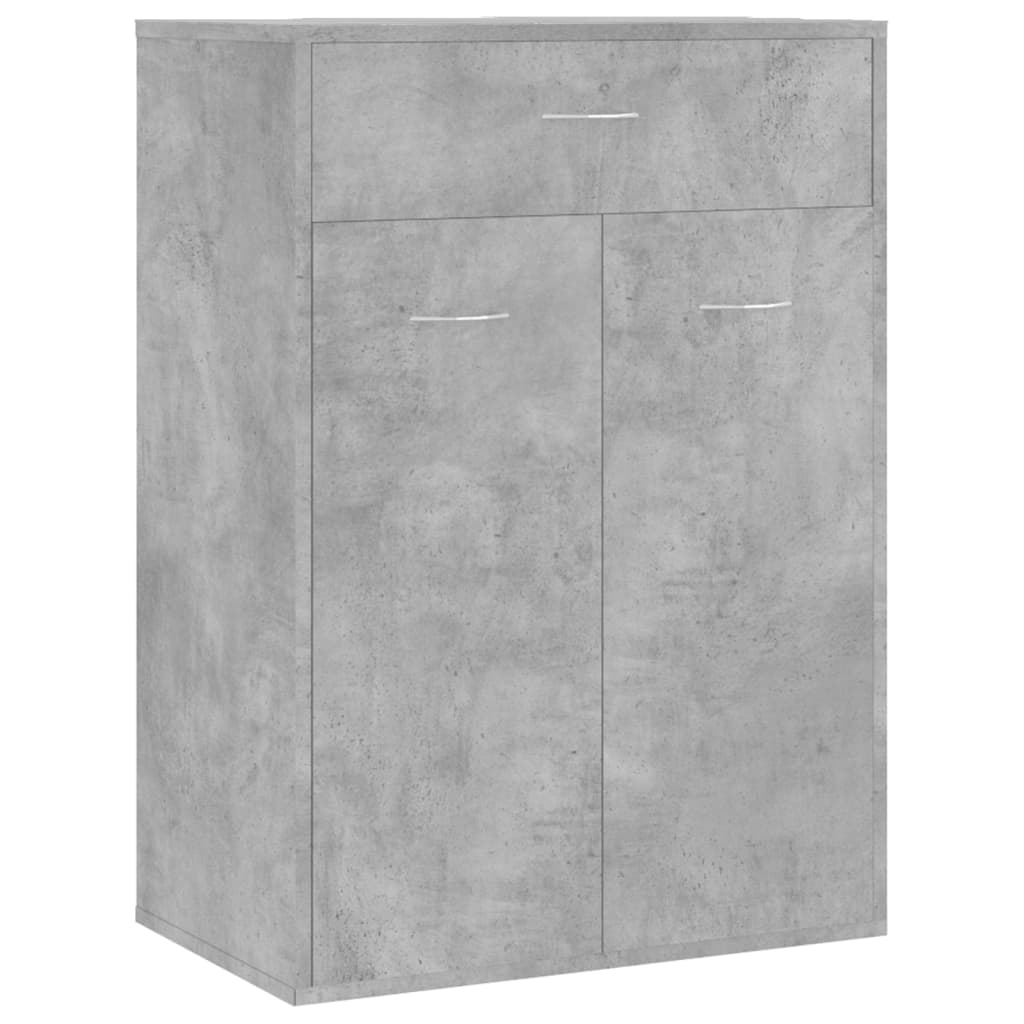 skoskab 60x35x84 cm konstrueret træ betongrå