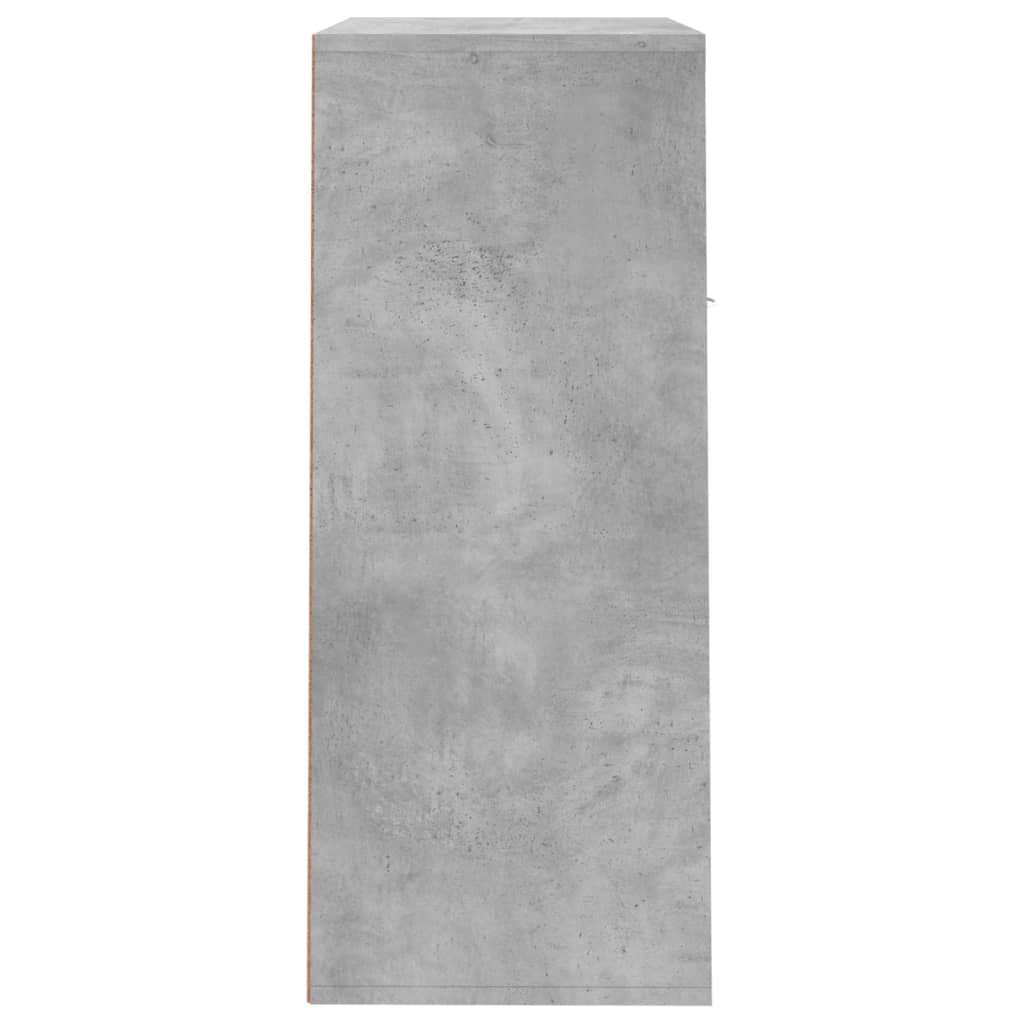 skoskab 60x35x84 cm konstrueret træ betongrå