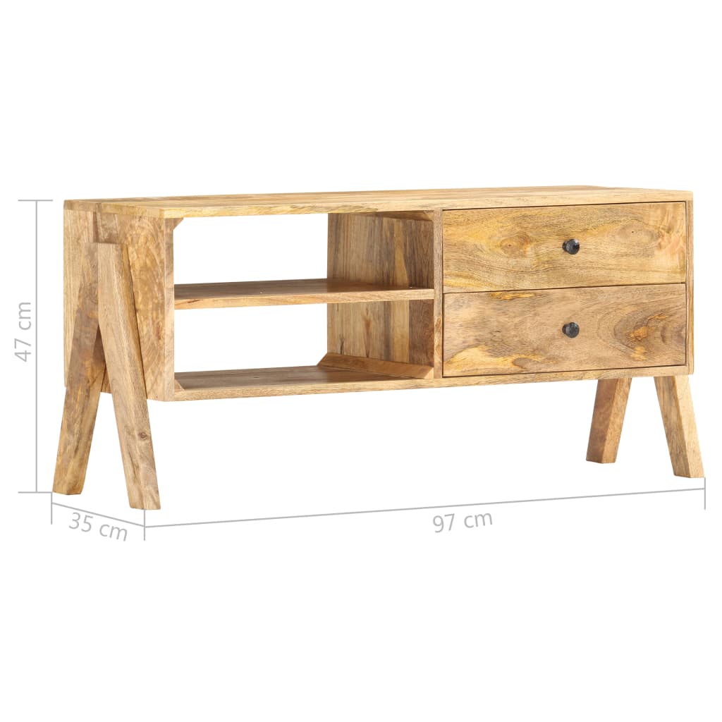tv-skab 97 x 35 x 47 cm massivt mangotræ