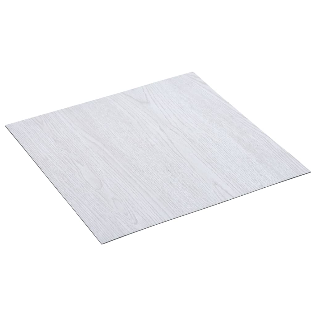 selvklæbende gulvbrædder 5,11 m² PVC hvid