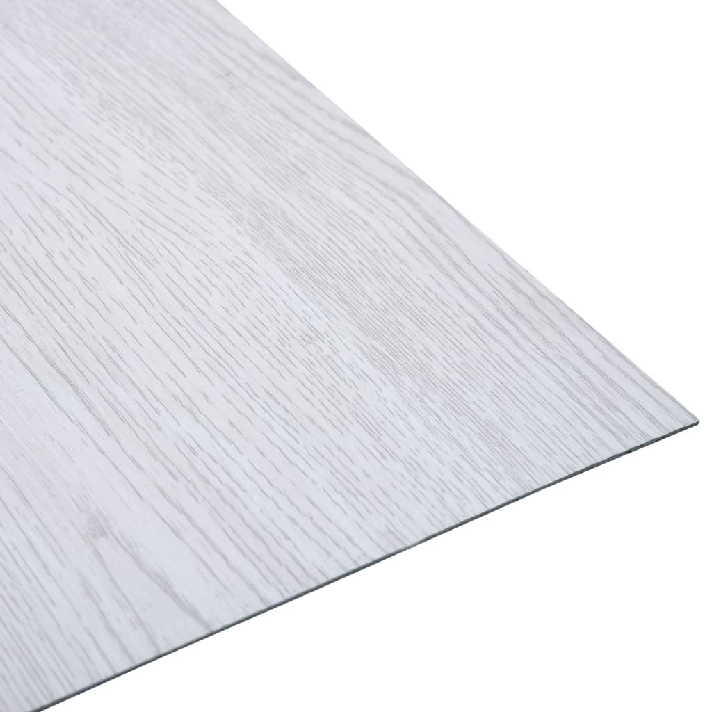 selvklæbende gulvbrædder 5,11 m² PVC hvid