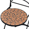 bistrosæt 3 dele mosaikdesign keramiske fliser terracotta