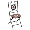 bistrosæt 3 dele mosaikdesign keramiske fliser terracotta hvid