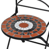 bistrosæt 3 dele mosaikdesign keramiske fliser terracotta hvid