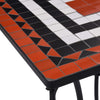 bistrosæt 3 dele mosaikdesign keramiske fliser terracotta hvid