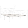 sengestel med lamelbund 200 x 200 cm metal hvid