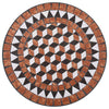 bistrosæt 3 dele mosaikdesign keramiske fliser terracotta