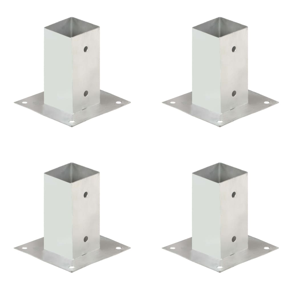 stolpefod 4 stk. 71 mm galvaniseret metal