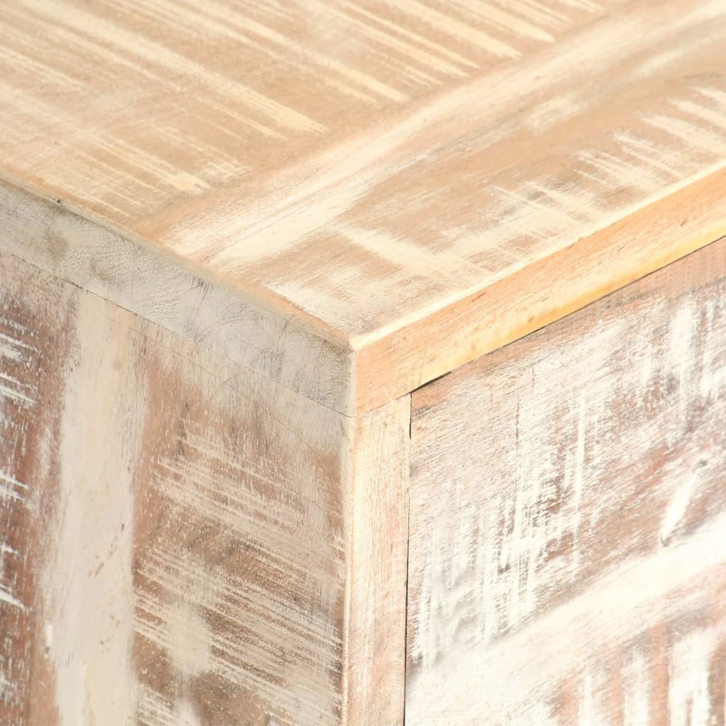 tv-skab 140 x 30 x 45 cm massivt akacietræ hvid