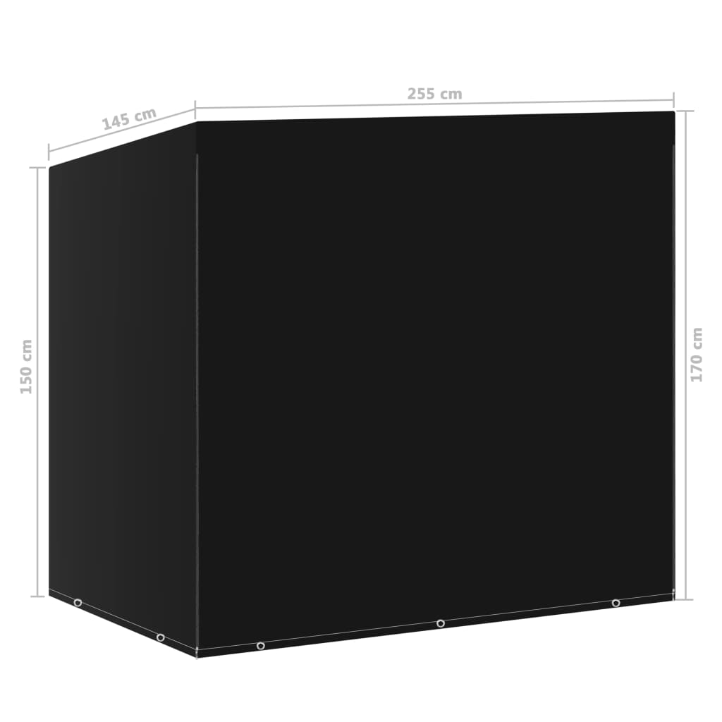 overtræk til hængesofa 255x145x170 cm 10 snørehuller 2 lynlåse