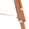 gulvlampe med trefod 141 cm massivt teaktræ honningbrun og hvid