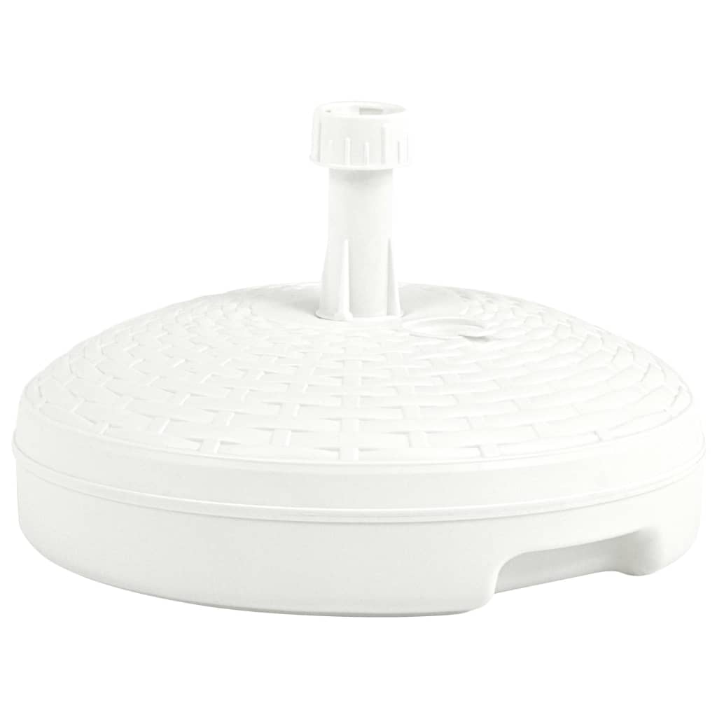 parasolfod 20 l sand- eller vandfyldt plastik rattanlook hvid