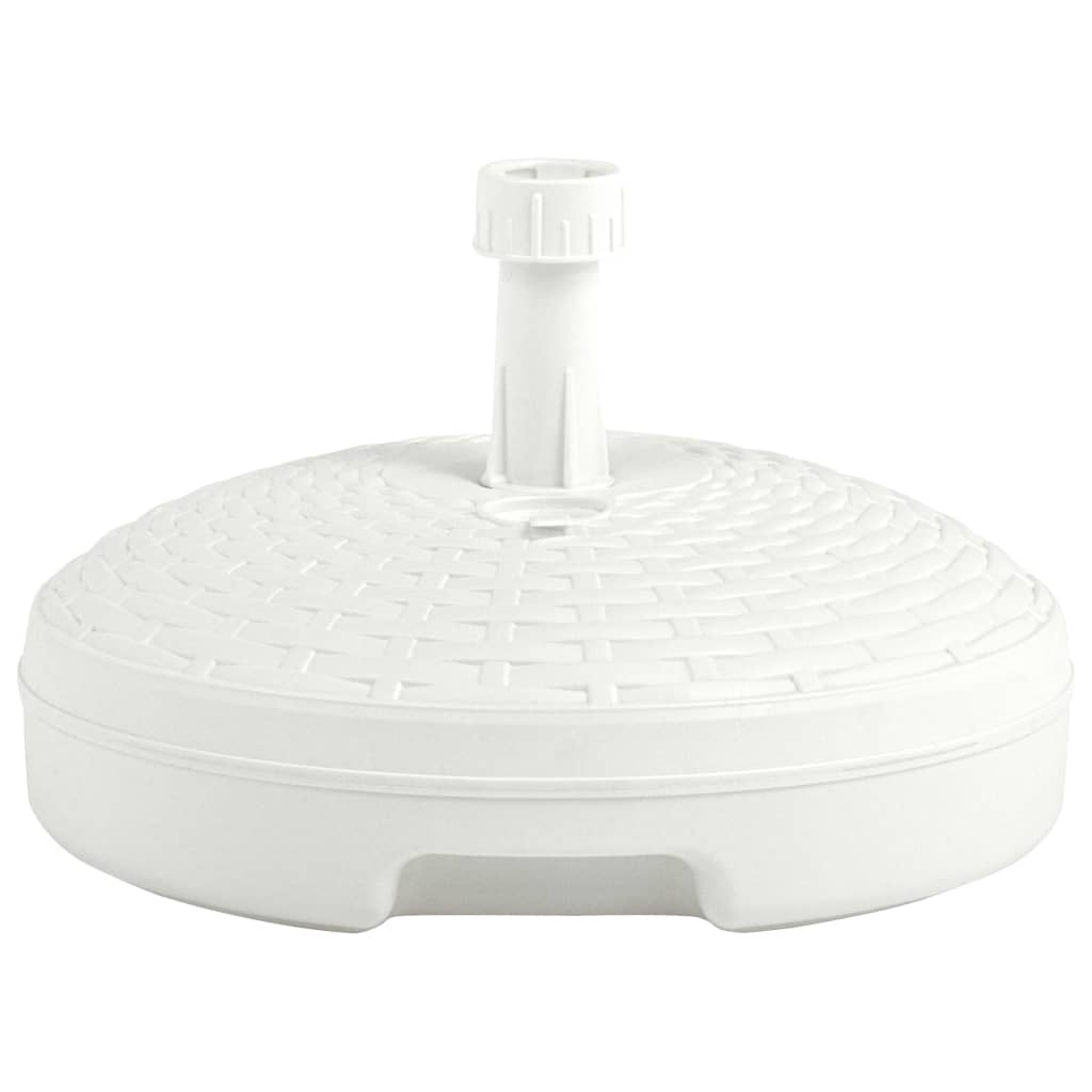 parasolfod 20 l sand- eller vandfyldt plastik rattanlook hvid