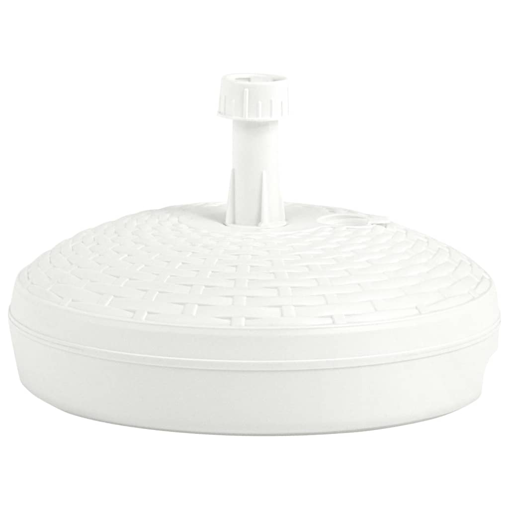 parasolfod 20 l sand- eller vandfyldt plastik rattanlook hvid