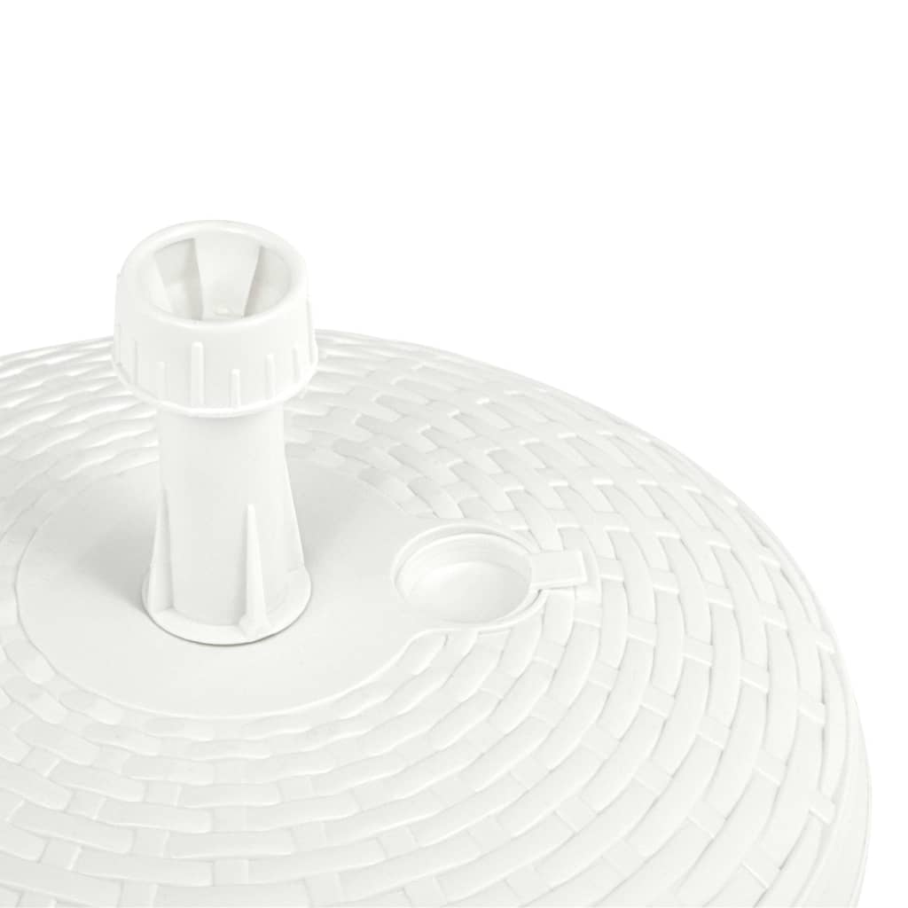 parasolfod 20 l sand- eller vandfyldt plastik rattanlook hvid