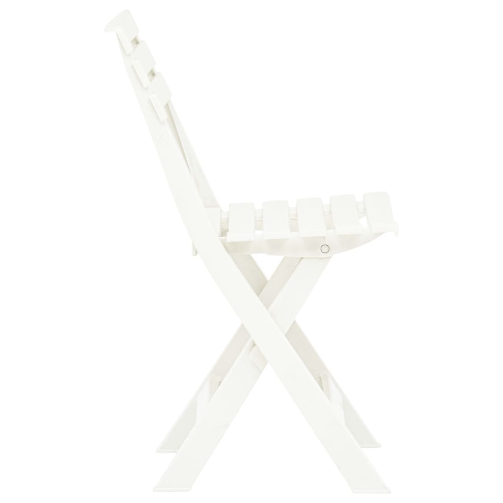 foldbare havestole 2 stk. plastik hvid