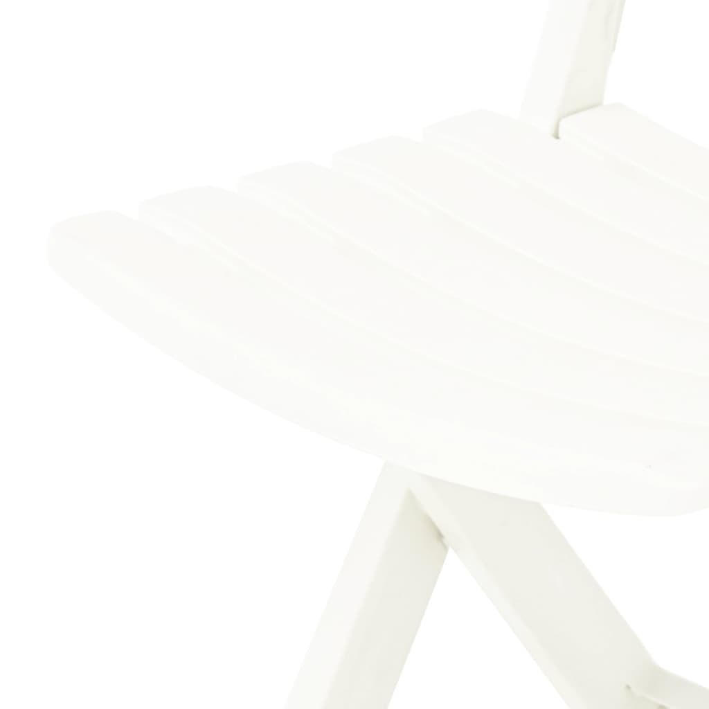 foldbare havestole 2 stk. plastik hvid
