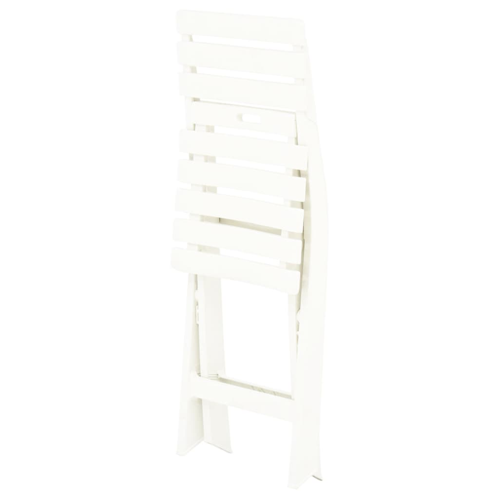 foldbare havestole 2 stk. plastik hvid