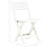 foldbare havestole 2 stk. plastik hvid