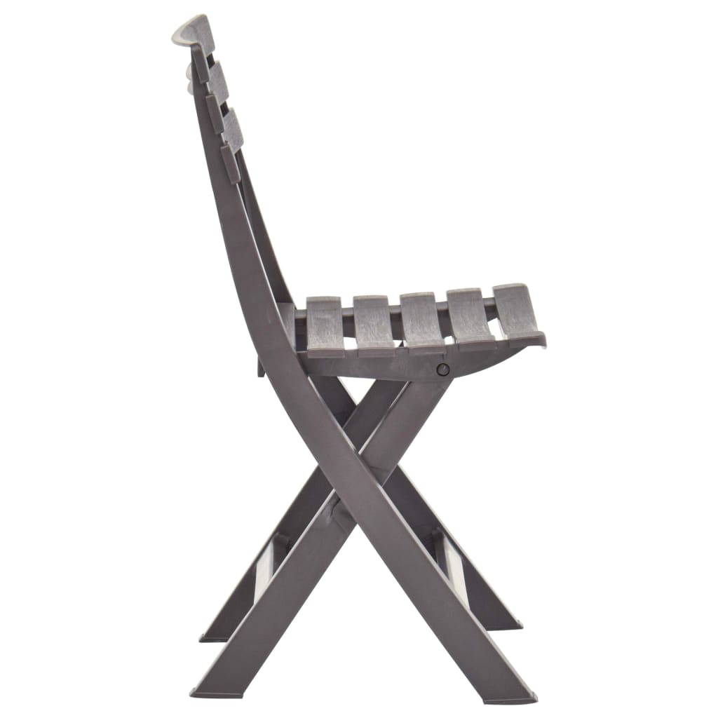 foldbare havestole 2 stk. plastik mokkafarvet