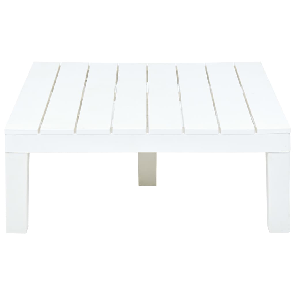 havebord 78 x 78 x 31 cm plastik hvid