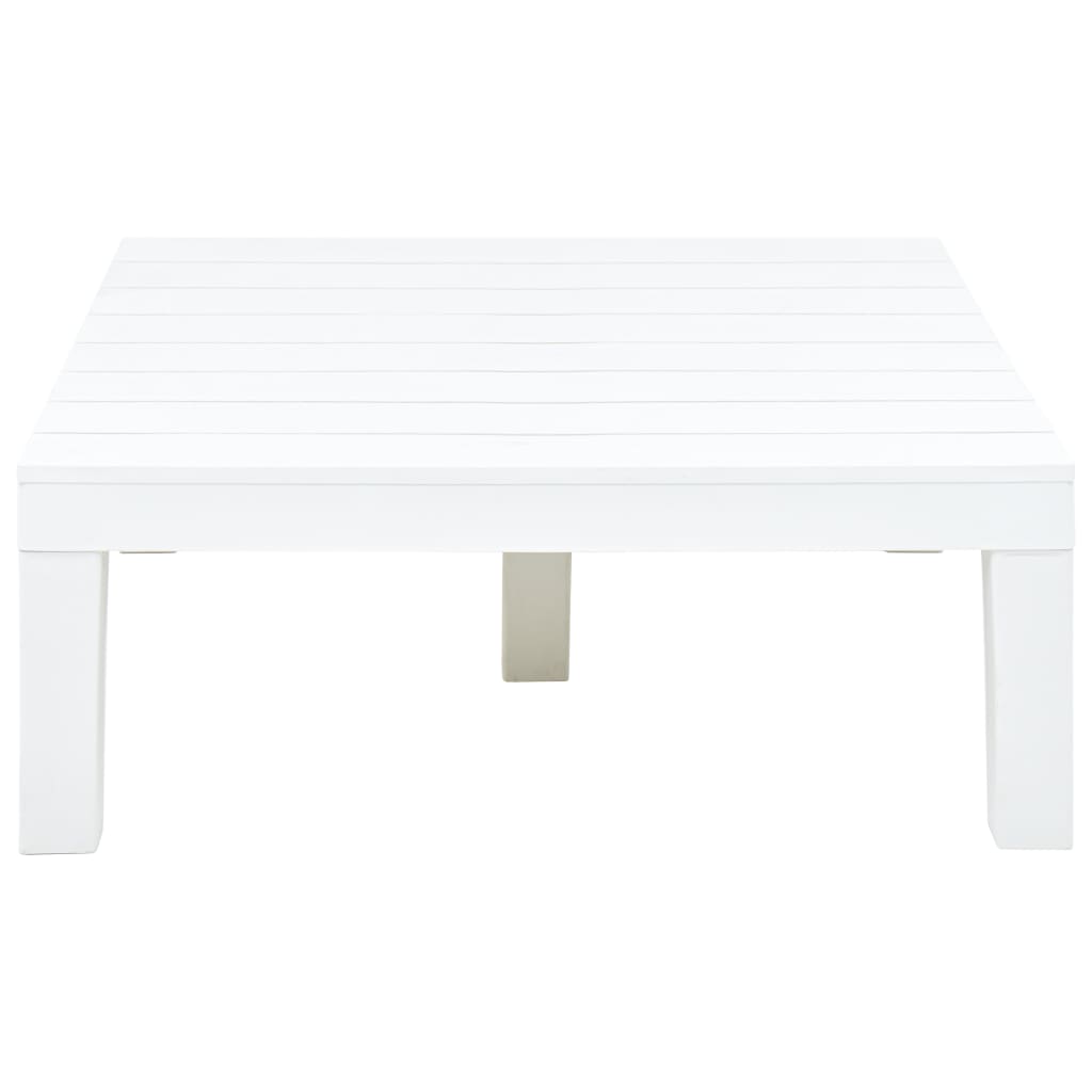havebord 78 x 78 x 31 cm plastik hvid