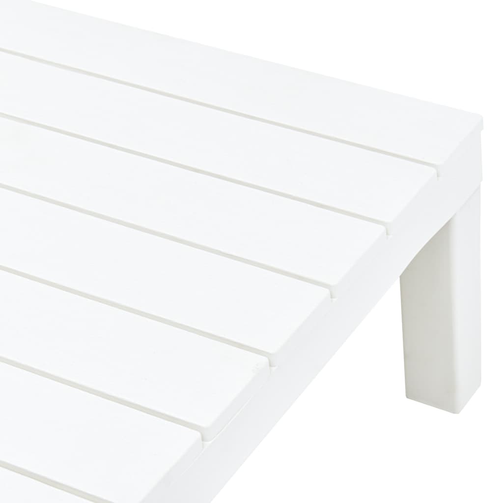 havebord 78 x 78 x 31 cm plastik hvid