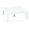 havebord 78 x 78 x 31 cm plastik hvid