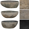 håndvask (29-38) x (24-31) cm oval flodsten