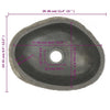 håndvask (29-38) x (24-31) cm oval flodsten
