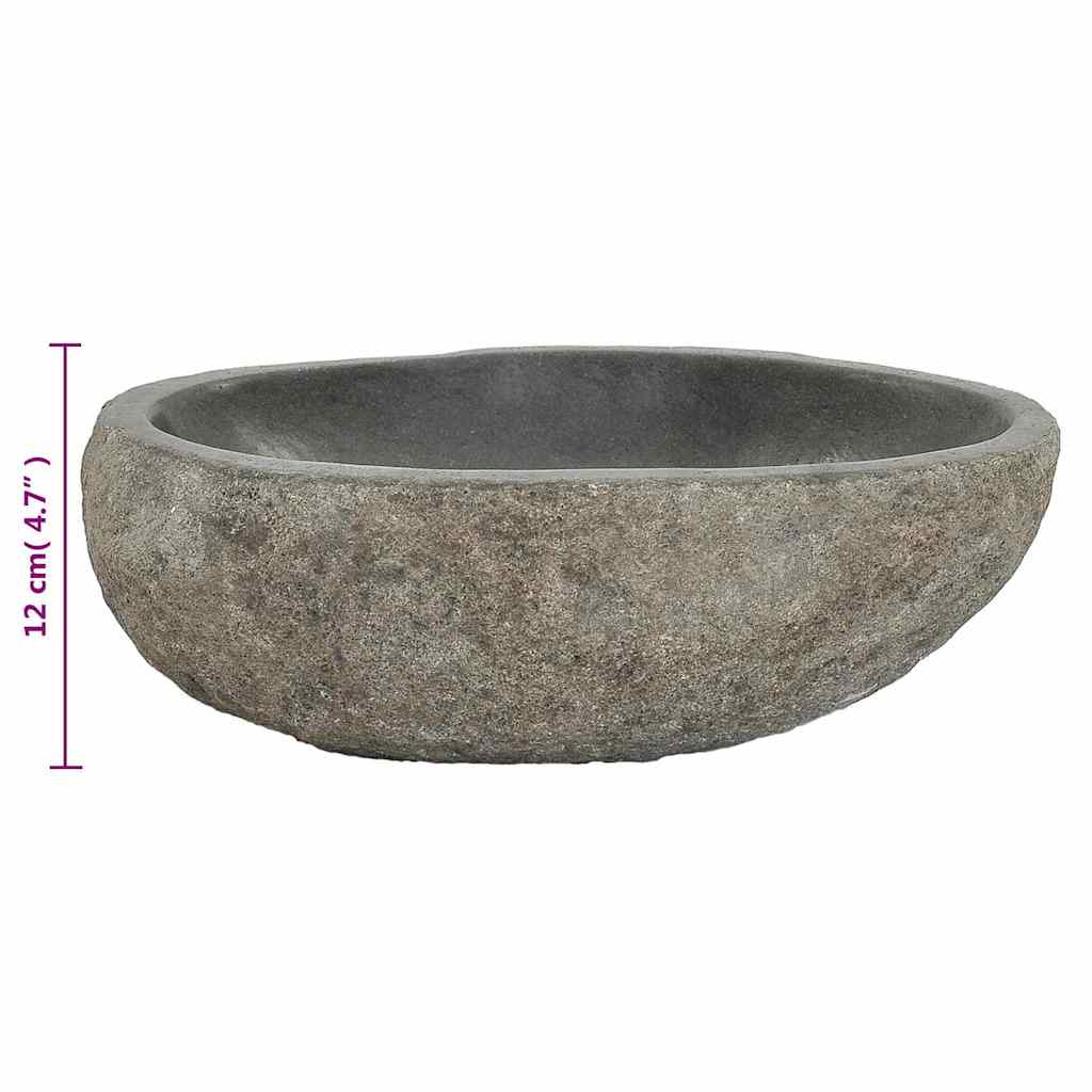 håndvask (29-38) x (24-31) cm oval flodsten