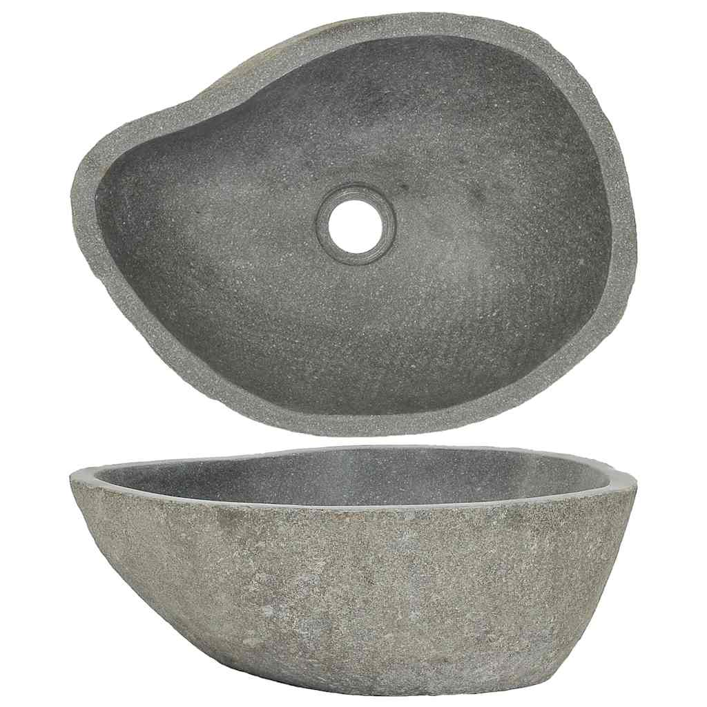 håndvask (37-46) x (29-36) cm oval flodsten