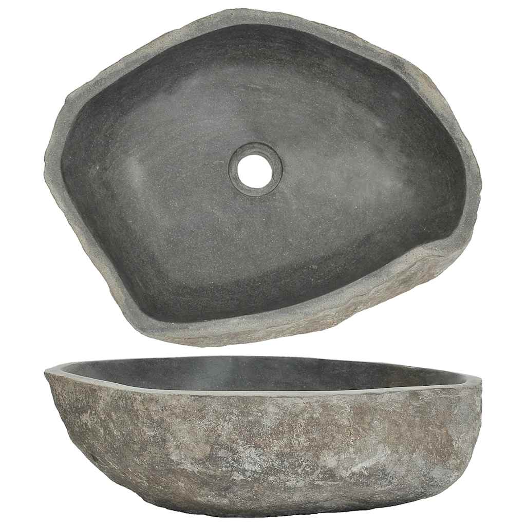 håndvask (45-53)x(34-41) cm oval flodsten