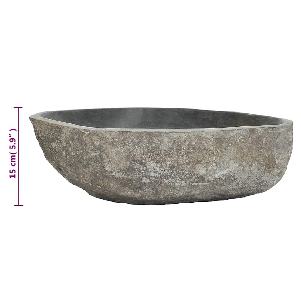 håndvask (45-53)x(34-41) cm oval flodsten