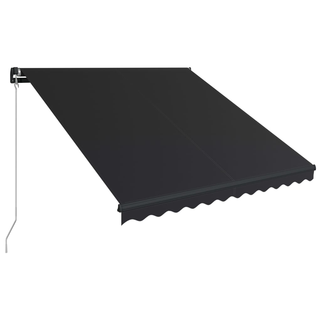 foldemarkise manuel betjening 300 x 250 cm antracitgrå