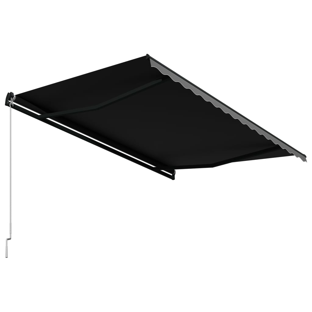 foldemarkise manuel betjening 450 x 300 cm antracitgrå