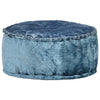puf 40x20 cm rund velour blå