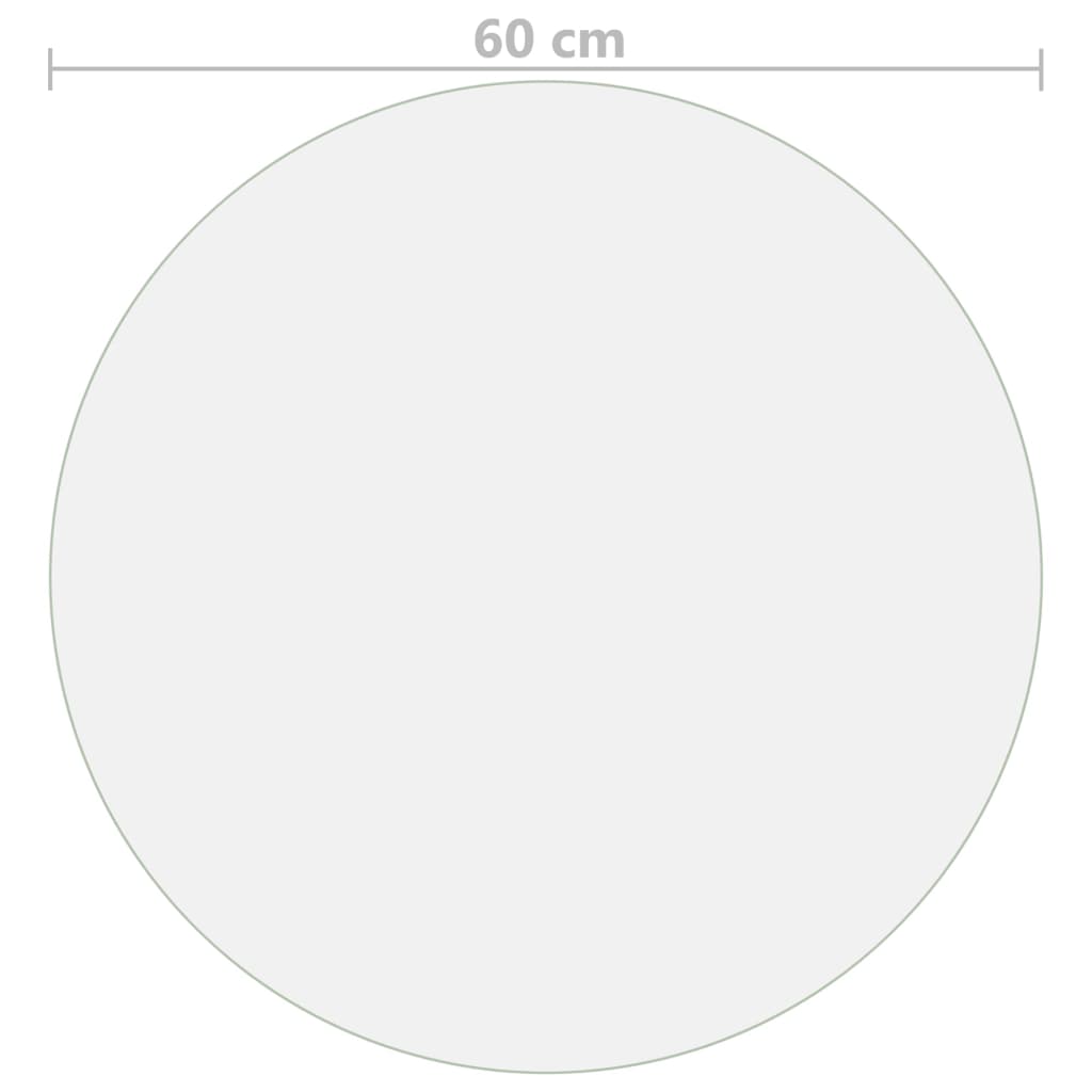 bordbeskytter Ø 60 cm 2 mm PVC mat