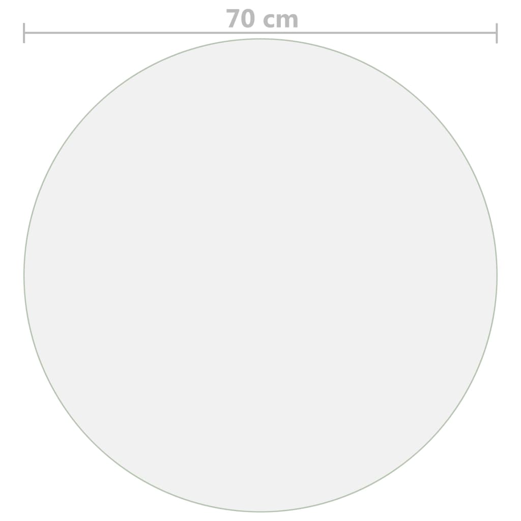 bordbeskytter Ø 70 cm 2 mm PVC mat