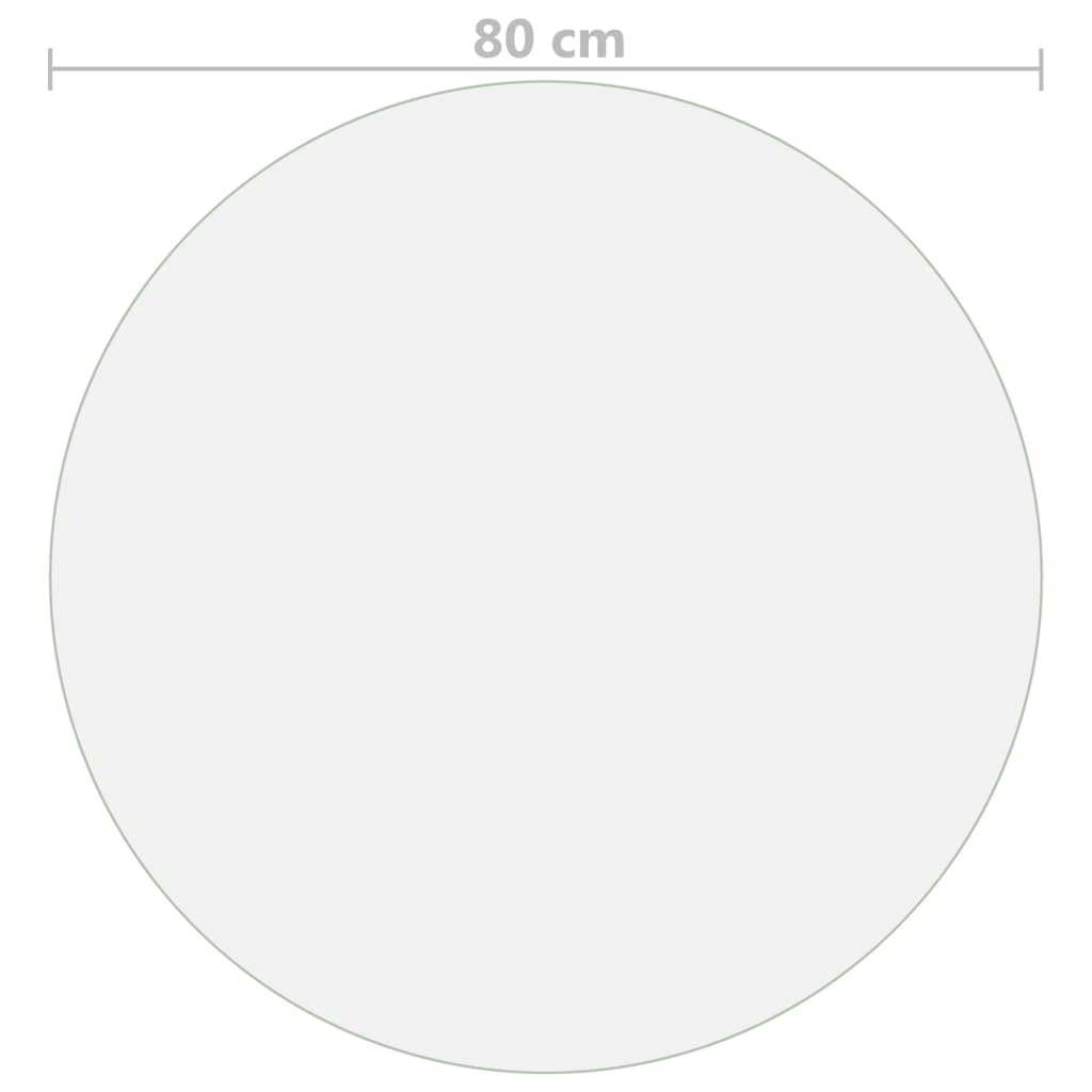bordbeskytter Ø 80 cm 2 mm PVC transparent