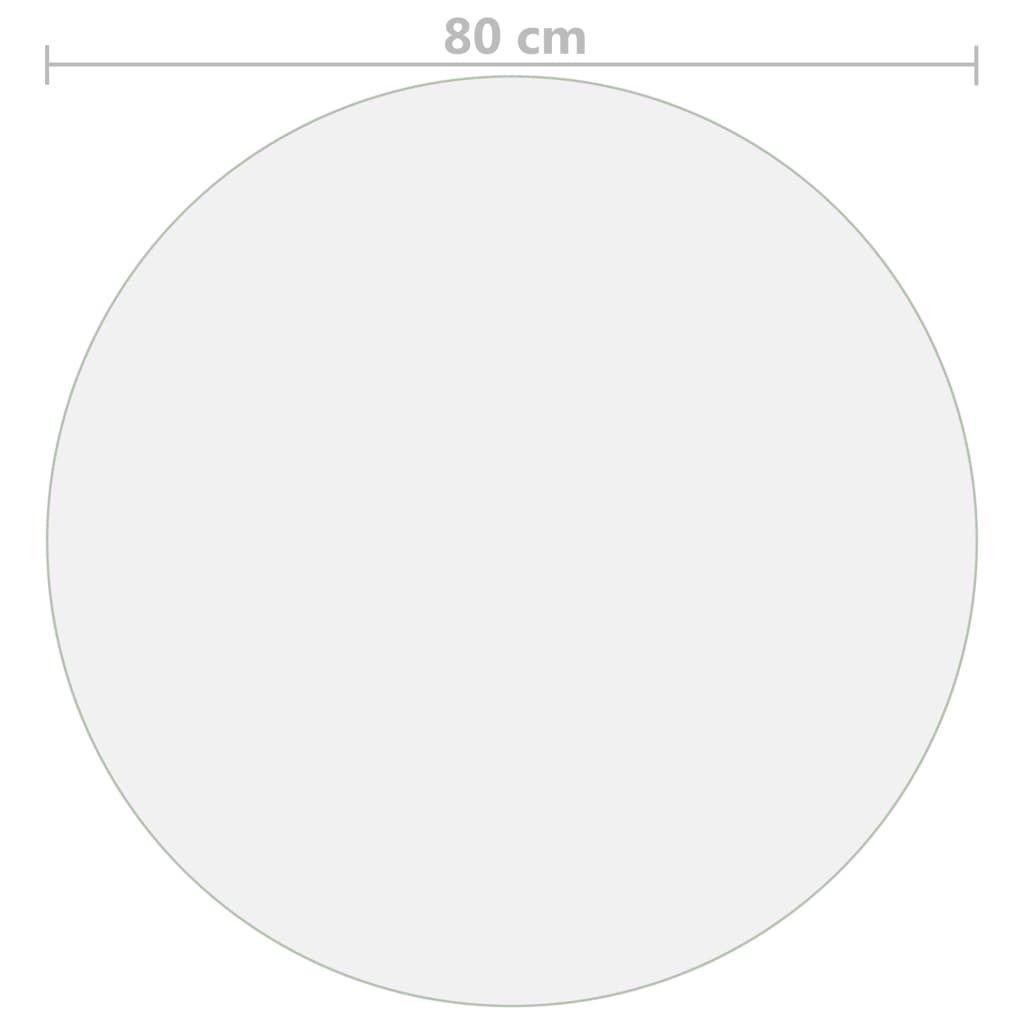 bordbeskytter Ø 80 cm 2 mm PVC mat