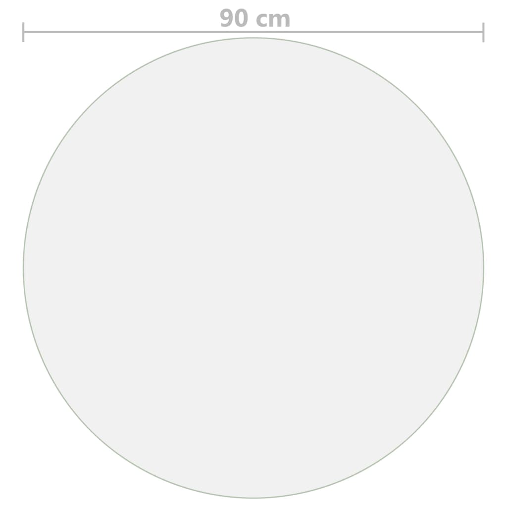 bordbeskytter Ø 90 cm 2 mm PVC transparent