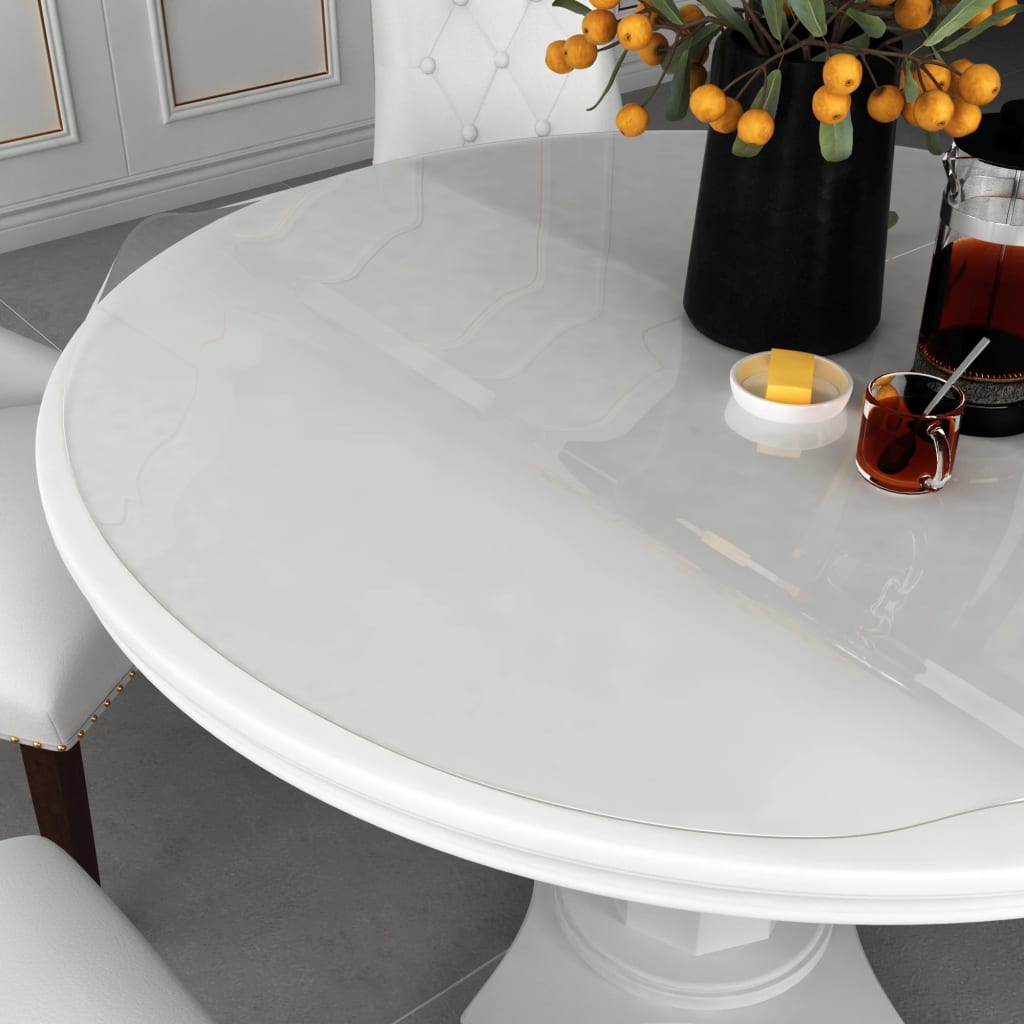 bordbeskytter Ø 90 cm 2 mm PVC transparent