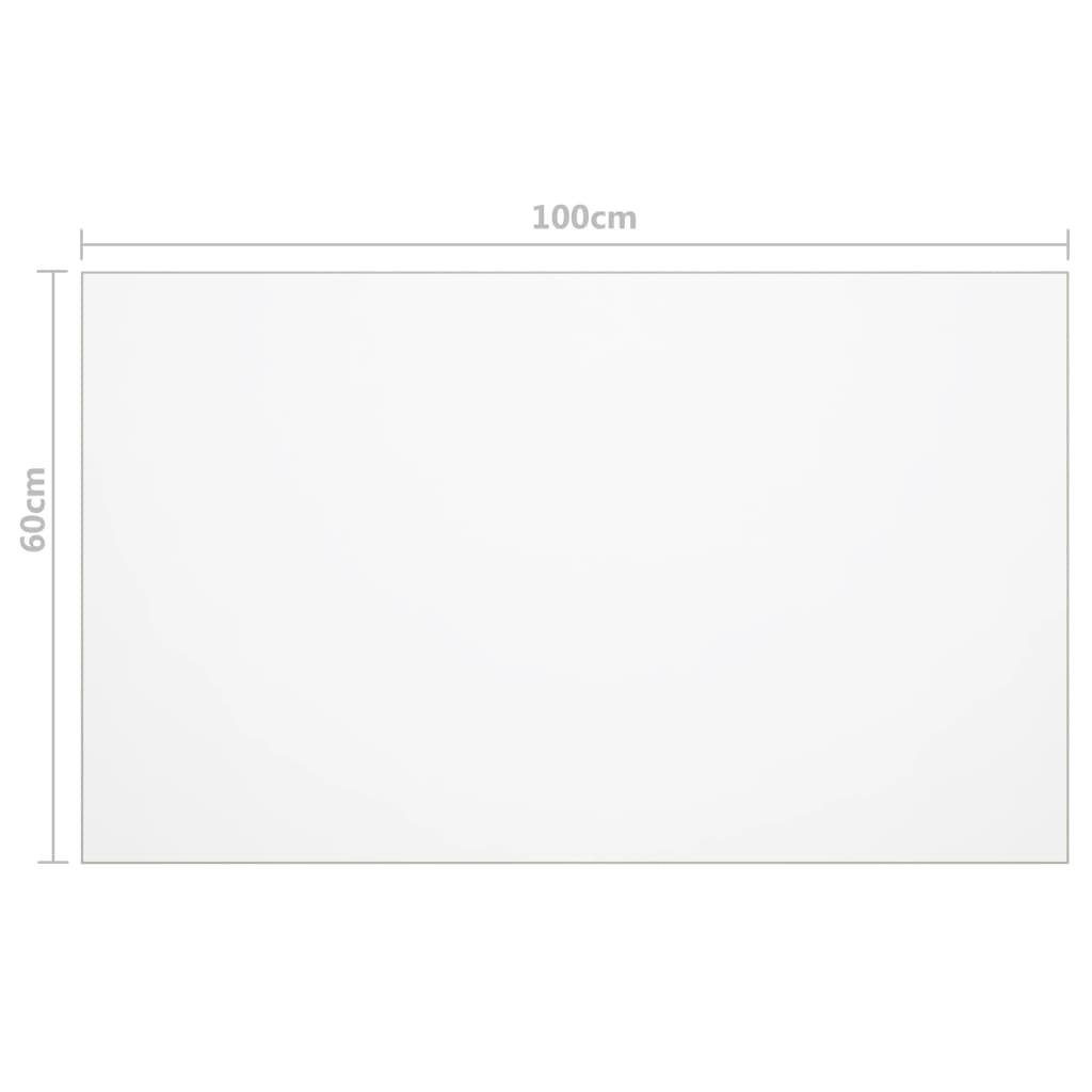 bordbeskytter 100x60 cm 2 mm PVC transparent