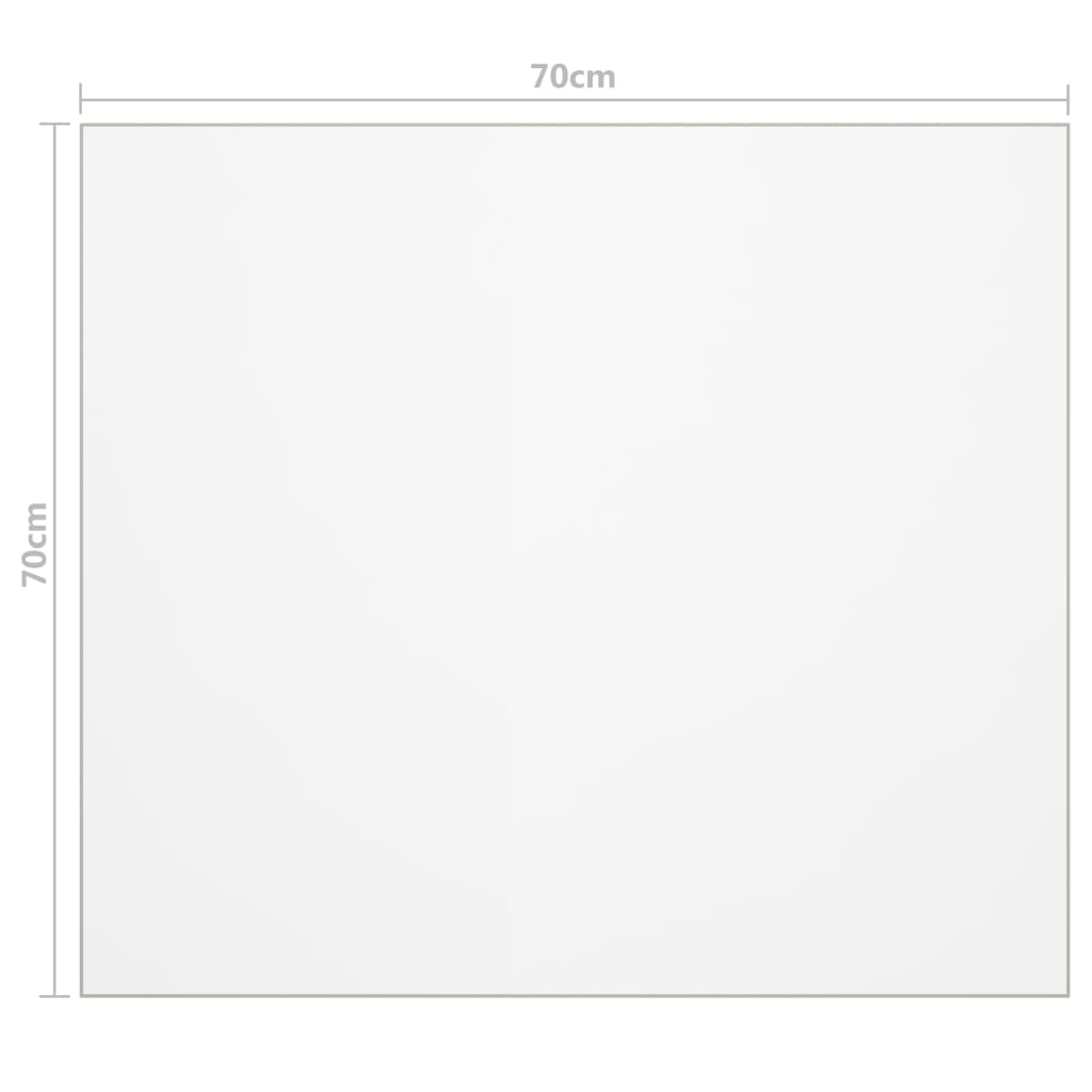 bordbeskytter 70x70 cm 2 mm PVC transparent